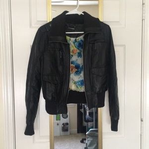 Faux leather jacket